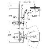 System Wannowo-Prysznicowy Z Termostatem Tempesta 266912431 Grohe