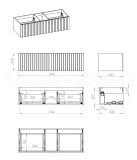 Szafka Asami Dąb Natural 120x31,8x35 169433 Elita