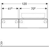Szafka Pod Umywalkę VariForm Biały 120 cm 501.171.00.1 Geberit