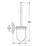 Szczotka Toaletowa Ścienna Start Czarny Mat 411852430 Grohe