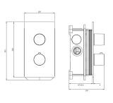 Termostatyczna Bateria Prysznicowo-Wannowa Podtynkowa Antracyt Contour CT8036AT Omnires
