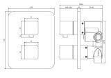 Termostatyczna Bateria Prysznicowo-Wannowa Podtynkowa Parma Chrom PM7436CR Omnires