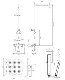 Termostatyczny System Prysznicowy Natynkowy Chrom Y SYSY11/N/6CR Omnires