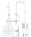Termostatyczny System Prysznicowy Natynkowy Chrom Y Y1244X/6/KCR Omnires