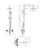 Termostatyczny System Prysznicowy Natynkowy Chrom Contour CT8044CR Omnires