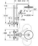 Termostatyczny Zestaw Prysznicowy Tempesta System 266702431 Grohe