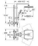 Termostatyczny Zestaw Prysznicowy Tempesta System Cube 266892431 Grohe