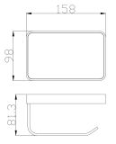 Uchwyt Na Papier Toaletowy Z Półką Na Telefon Gun Metal 5090BN Emporia