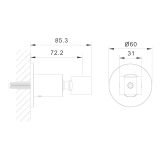 Uchwyt Na Słuchawkę Prysznicową Złoty Szczotkowany PVD 04090GN-P Emporia