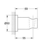 Uchwyt Prysznicowy Rainshower Brushed Hard Graphite 27074AL0 Grohe