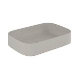 Umywalka Ceramiczna Nablatowa Prostokątna 60X40 Resa Jasny szary mat 58CW40O2 Kludi