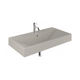Umywalka Ceramiczna Podwieszana Prostokątna 101X50 Z Otworem Na Baterię Resa Jasny szary mat 59WW101O2 Kludi