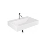 Umywalka Ceramiczna Podwieszana Prostokątna 81X50 Z Otworem Na Baterię Resa Biały 59WW8143 Kludi
