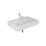 Umywalka Ceramiczna Podwieszana Prostokątna 81X50 Z Otworem Na Baterię Resa Biały mat 59WW8153 Kludi