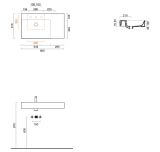 Umywalka Lewa Komora Premium Biały Połysk 80x47 0220840001 Catalano