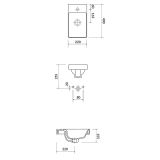 mini: Umywalka Meblowa 40 Moduo Biały K116-016 Cersanit (3)