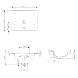 Umywalka Meblowa 50 Crea Biały K114-005 Cersanit
