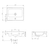 mini: Umywalka Meblowa 60 Crea Biały K114-006 Cersanit (3)