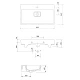 mini: Umywalka Meblowa 80 Virgo Biały K118-002 Cersanit (3)