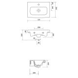 mini: Umywalka Meblowa Slim 50 Moduo Biały K116-008 Cersanit (3)