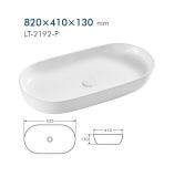 Umywalka Nablatowa Mili 05 81x41 Biała Lt-2192-P Emporia