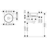 Umywalka Nablatowa 300 mm Bez Otworu Na Baterię Xuniva S 60163450 Hansgrohe