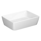 mini: Umywalka Nablatowa 50 Prostokątna Z Ceramicznym Korkiem City Biały K35-048 Cersanit (1)