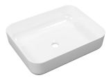 Umywalka Nablatowa 50x38 cm Prostokątna Cori 2.0 Biały Połysk CEEX.6901.500.WH Excellent