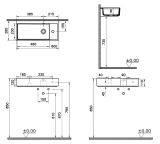 Umywalka Nablatowa Archiplan 60x28 Z Otworem Na Baterię Po Prawej Biała 7406B003-0294 Vitra