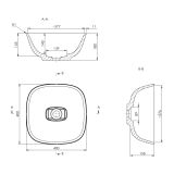 Umywalka Nablatowa Bez Przelewu 400C Hav 663129041003 Lavaberg