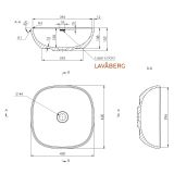 Umywalka Nablatowa Bez Przelewu 420 Square Freya 663132040003 Lavaberg
