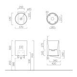 Umywalka Nablatowa Bez Przelewu Core Biały 37X37X46 7305 Galassia