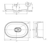 Umywalka Nablatowa Cadence Biały 62x42 CADENCE620BP Omnires
