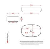 Umywalka Nablatowa Cognac 55x35 COL0030100 Artceram