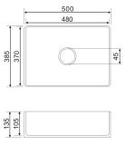 Umywalka Nablatowa Corona Biały 50x39 CORONA500BP Omnires