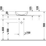 Umywalka Nablatowa D-Neo 40x40 Antracyt Mat 2371401370 Duravit