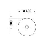 Umywalka Nablatowa D-Neo 40x40 Antracyt Mat 2371401370 Duravit