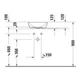 Umywalka Nablatowa D-Neo 40x40 2371400070 Duravit