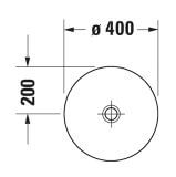 Umywalka Nablatowa D-Neo 40x40 2371400070 Duravit