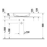 Umywalka Nablatowa D-Neo 60x40 2372600070 Duravit