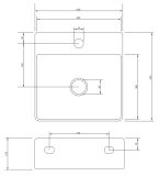 Umywalka Nablatowa Garland Biały 43x42 GARLAND420BP Omnires