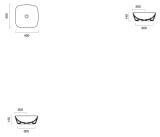 Umywalka Nablatowa Alvea Czarny Mat 40x40 0622400022 Catalano