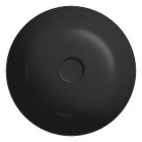 mini: Umywalka Nablatowa Okrągła 40x40 Larga Antracyt Mat K677-019 Cersanit (2)