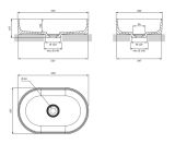 Umywalka Nablatowa Ovo Olive Mat 55x36 OVOUNOL Omnires