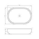 Umywalka Nablatowa Owalna Mili Biały 8476 Emporia