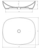 Umywalka Nablatowa Portland Biały 47x39 PORTLAND475BP Omnires