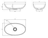 Umywalka Nablatowa Shell M+ Black Lava 60x35 cm SHELLUNBLV Omnires