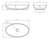 Umywalka Nablatowa Siena Biały 60x35 SIENALUNBP Omnires