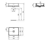 Umywalka Nablatowa Strada 2 Biały 50x40 T296501 Ideal Standard