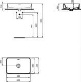 Umywalka Nablatowa Strada 2 Biały 60x40 T299901 Ideal Standard